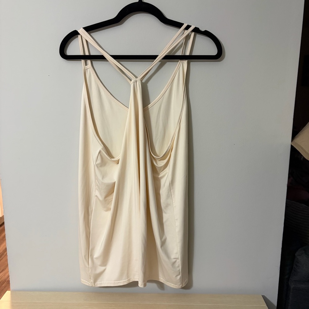 Cream Strappy Tank Top - Picture 2 of 2